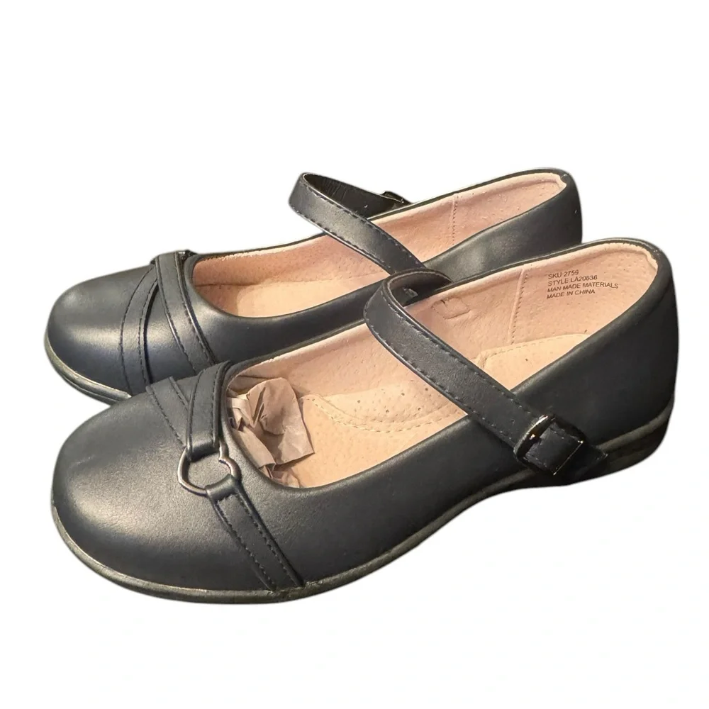 Laura Ashley Girls Navy Mary Jane Shoes size 3